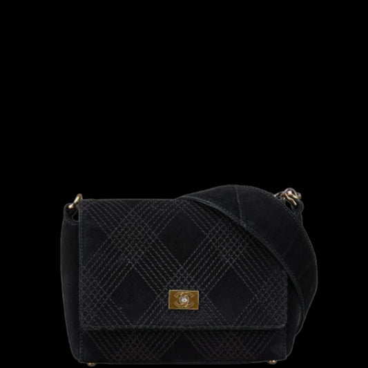 Black Leather Chanel Crossbody Bag