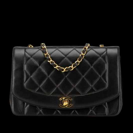 Black Leather Chanel Crossbody Bag