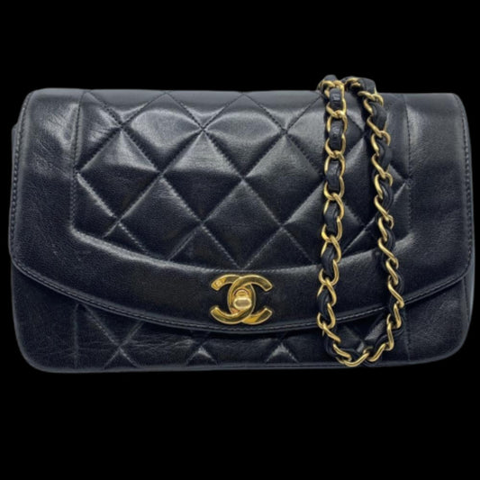 Black Leather Chanel Crossbody Bag