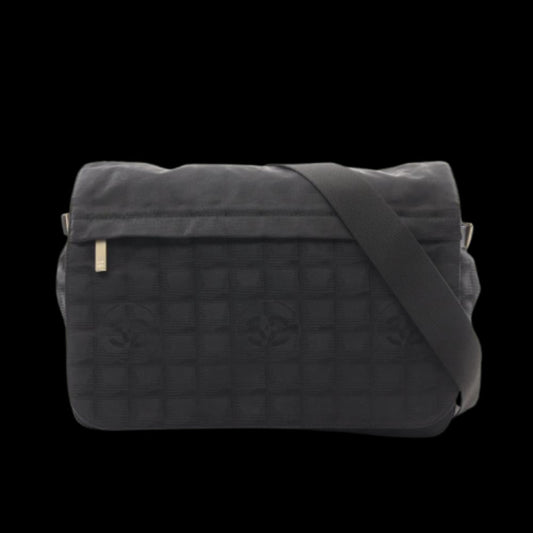 Black Leather Chanel Travel Line