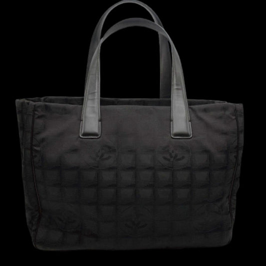 Black Leather Chanel Travel Line