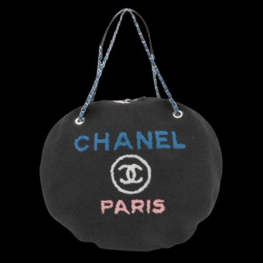 Black Leather Chanel Deauville