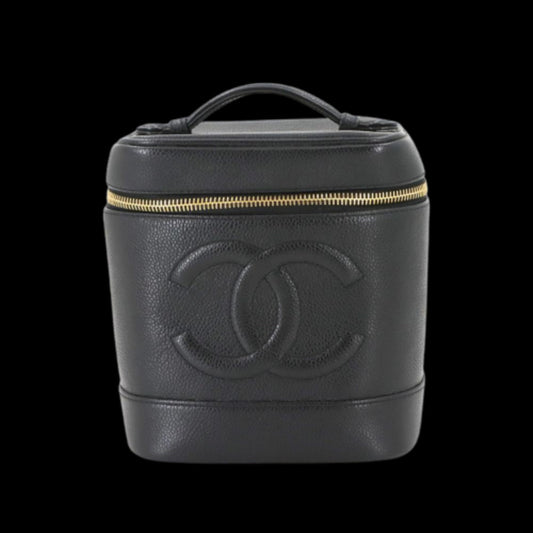 Black Leather Chanel Handbag