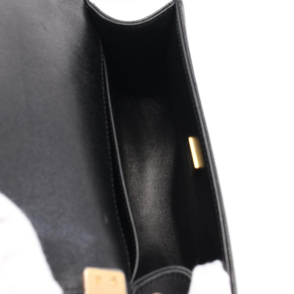 Black Leather Chanel Crossbody Bag