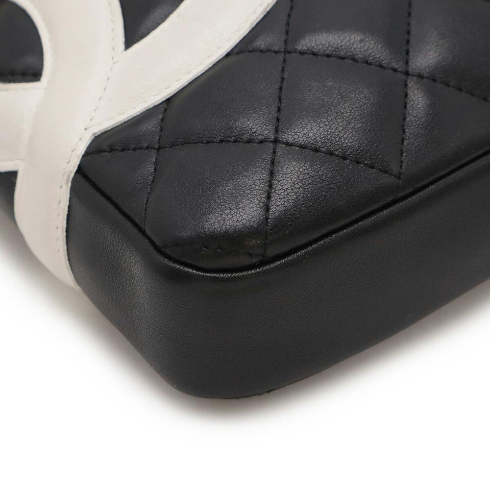 Black Leather Chanel Shoulder Bag