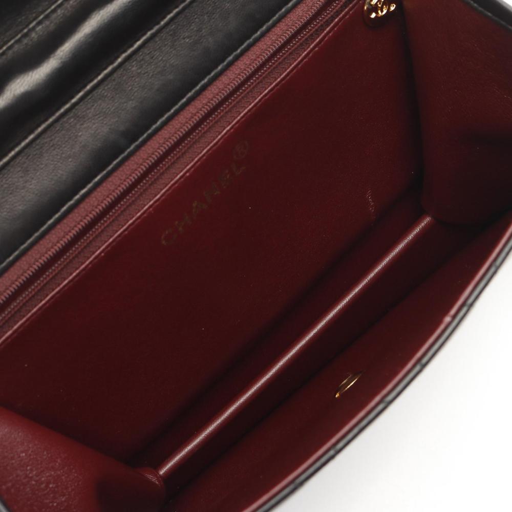 Black Leather Chanel Crossbody Bag