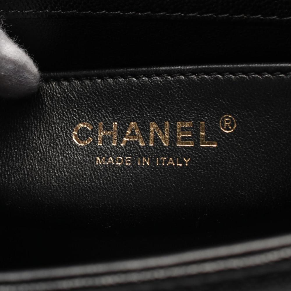 Black Leather Chanel Crossbody Bag