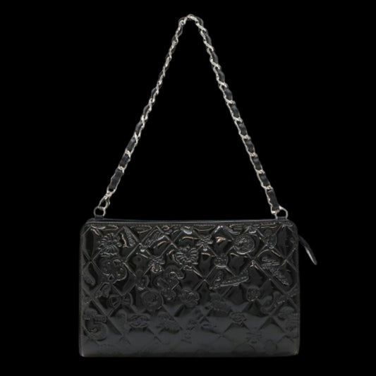 Black Plastic Chanel Shoulder Bag