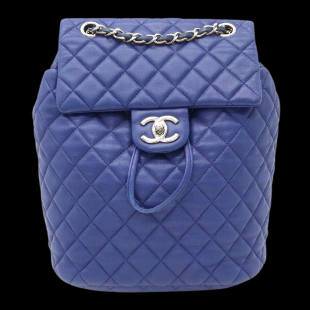 Blue Leather Chanel Backpack