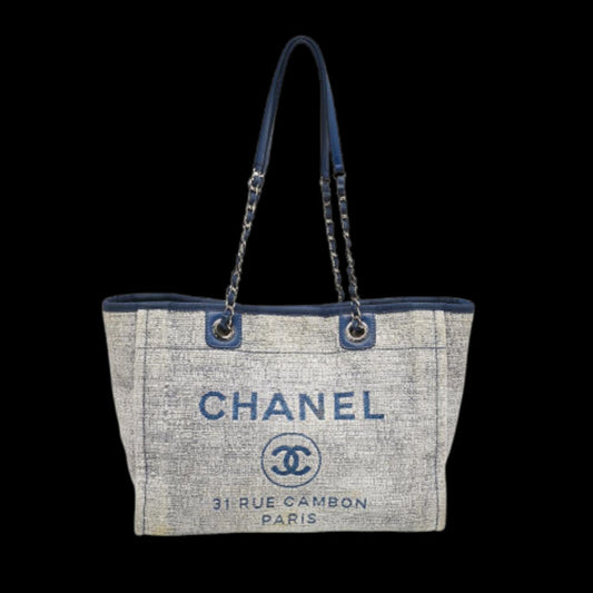 Blue Leather Chanel Deauville