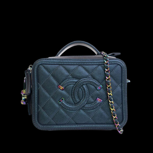 Blue Leather Chanel Vanity