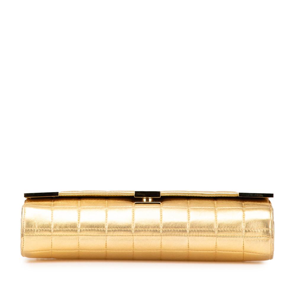 Gold Leather Chanel Chocolate Bar