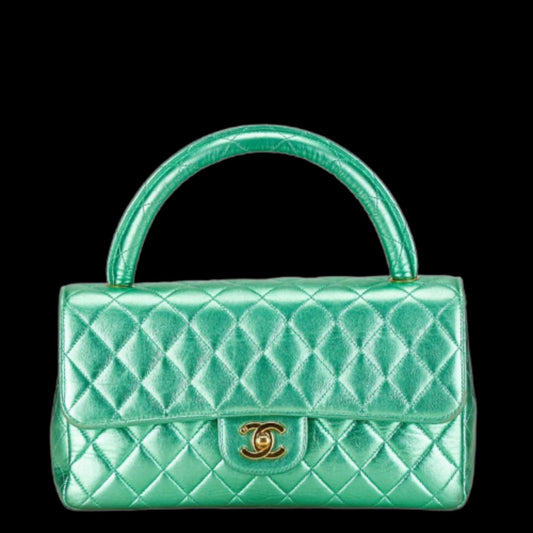 Green Leather Chanel Handbag