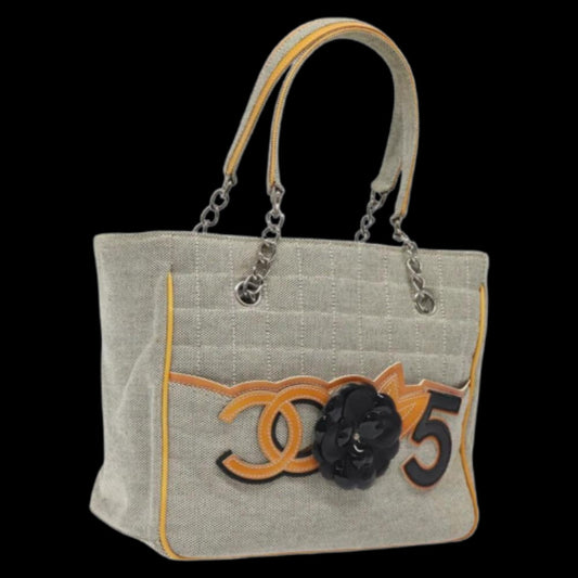 Grey Canvas Chanel Tote