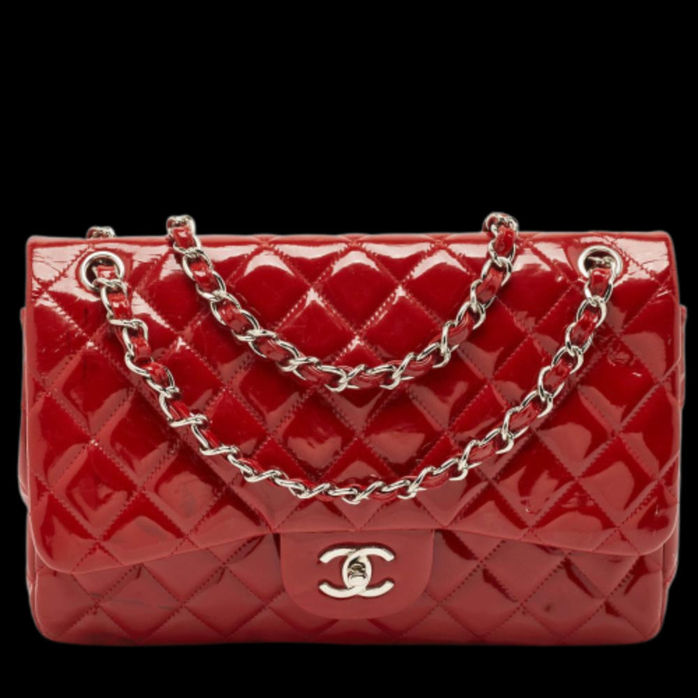 Red Fabric Chanel Flap Bag
