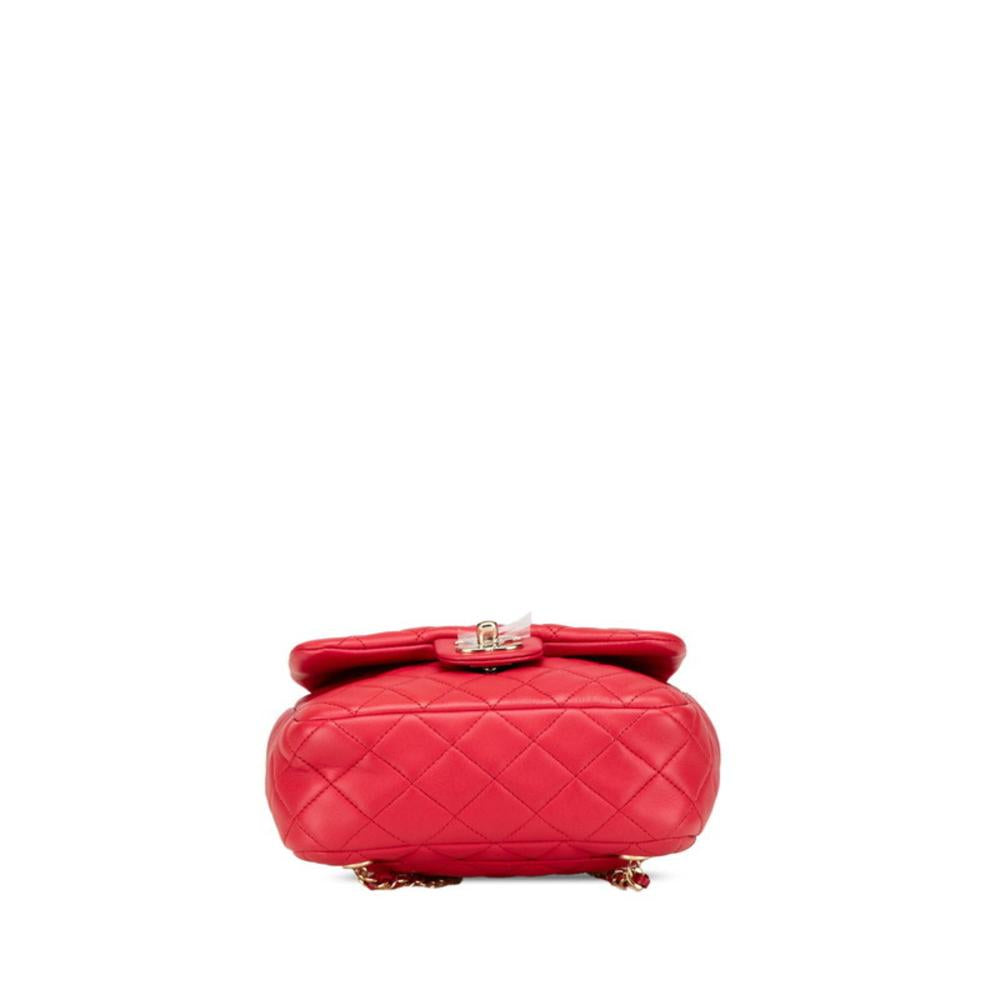 Red Leather Chanel Backpack