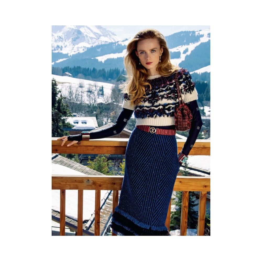 Red Wool Chanel Flap Bag