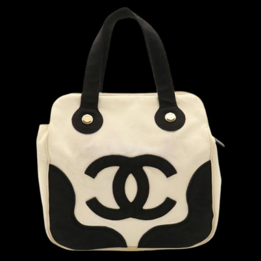 White Canvas Chanel Tote