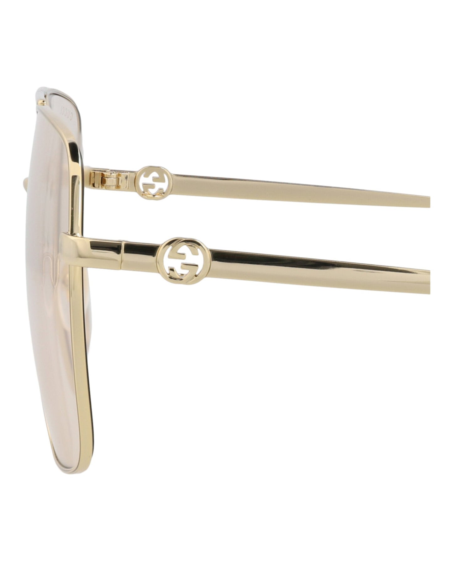 Aviator-Frame Metal Sunglasses