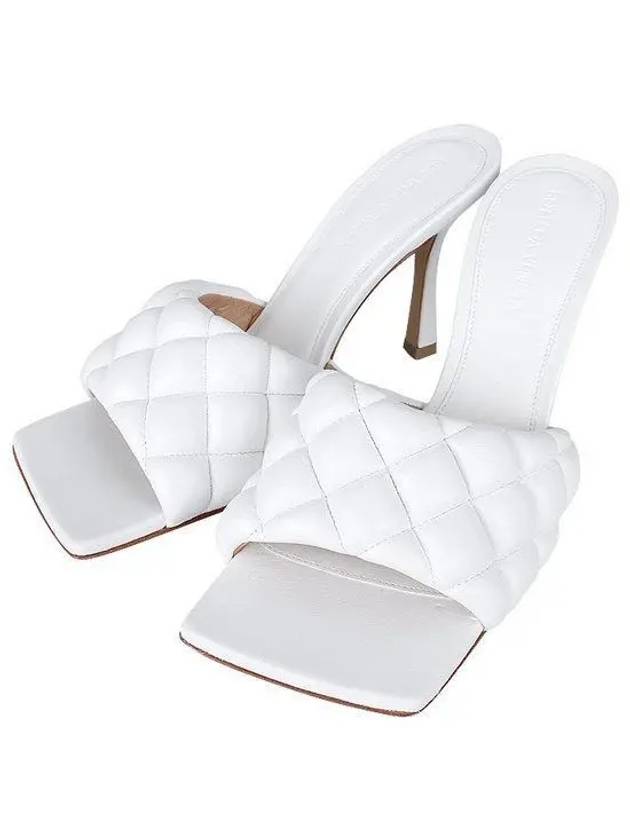 Bottega Veneta Quilted Nappa Sandal Heels White