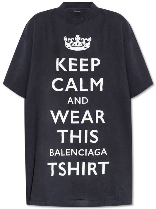Balenciaga Balenciaga Oversized T-shirt, Women's, Grey