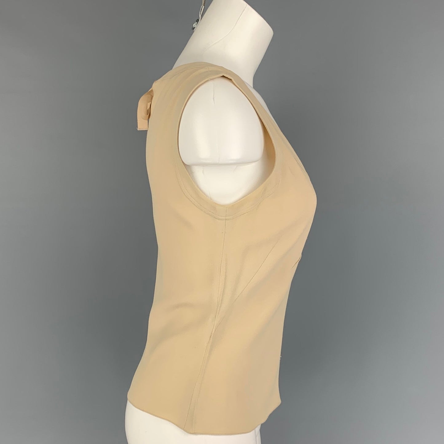 PRADA Size 4 Beige Acetate Viscose Camisole Dress Top