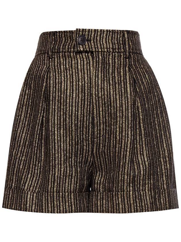 Saint Laurent Striped High-Bust Shorts