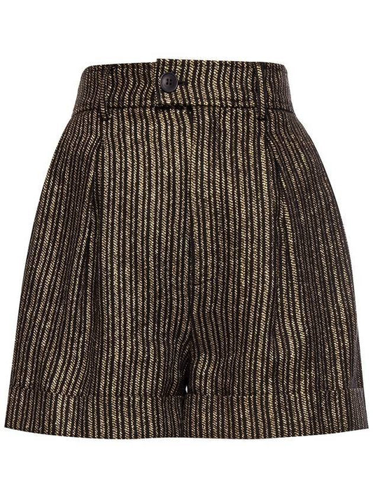 Saint Laurent Striped High-Bust Shorts