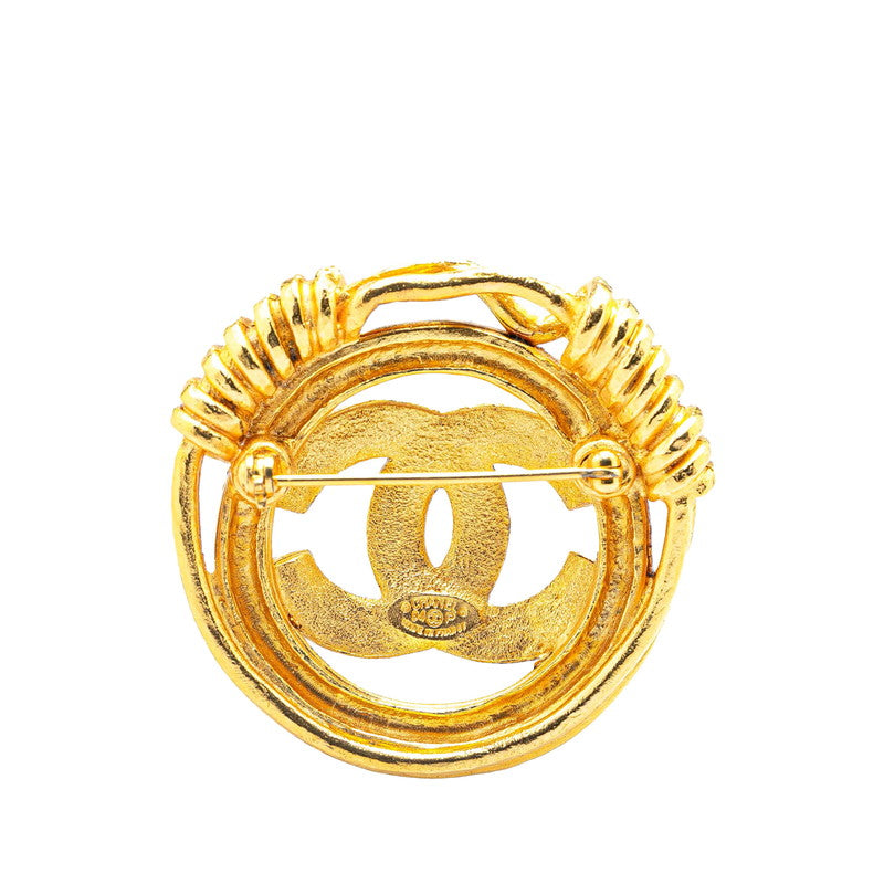 Chanel Vintage Coco Mark Gold Brooch