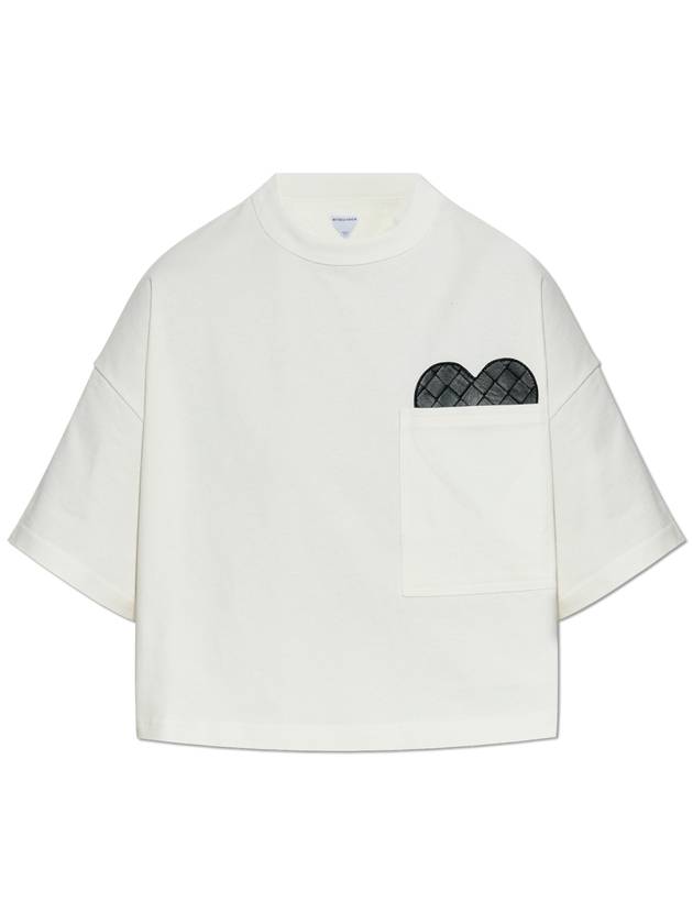 Bottega Veneta Bottega Veneta T-shirt With Pocket, Women's, Cream