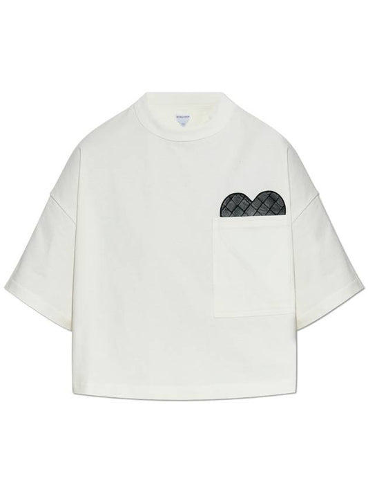 Bottega Veneta Bottega Veneta T-shirt With Pocket, Women's, Cream
