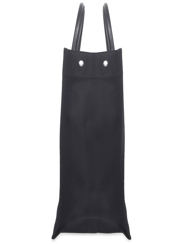 Saint Laurent Rive Gauche Canvas Tote Bag Black
