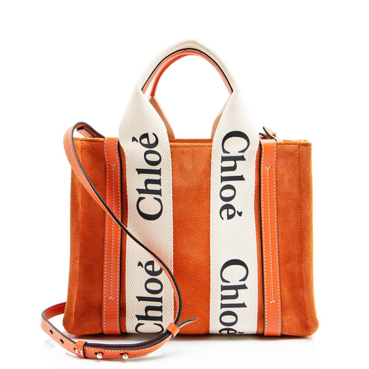 Chloe Suede Woody Small Tote