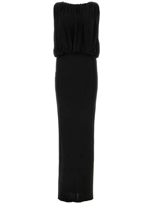 Saint Laurent Sleeveless Long Dress Black