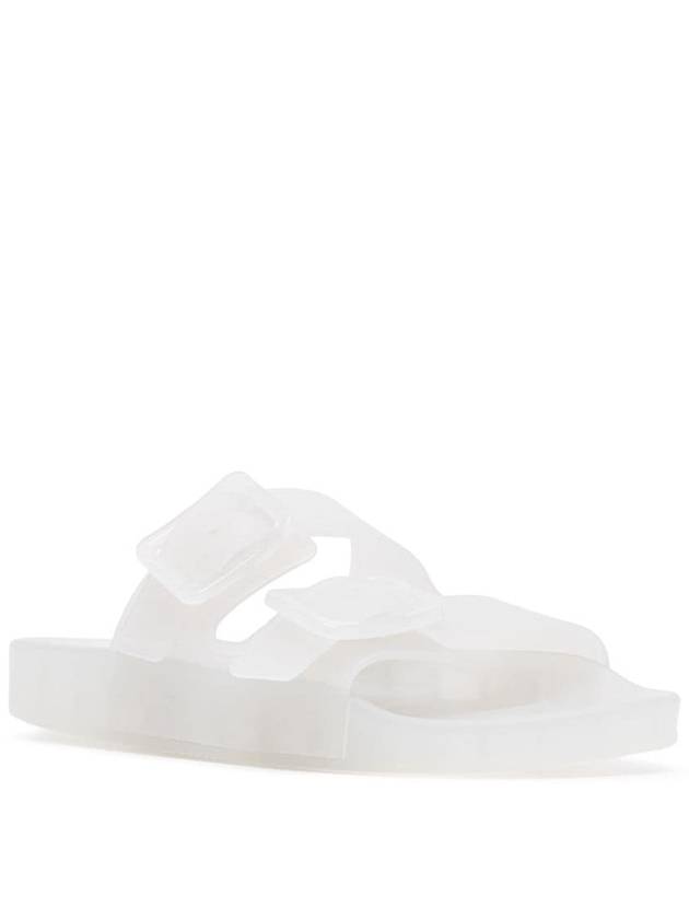 Balenciaga Mallorca Clear Rubber Slippers White