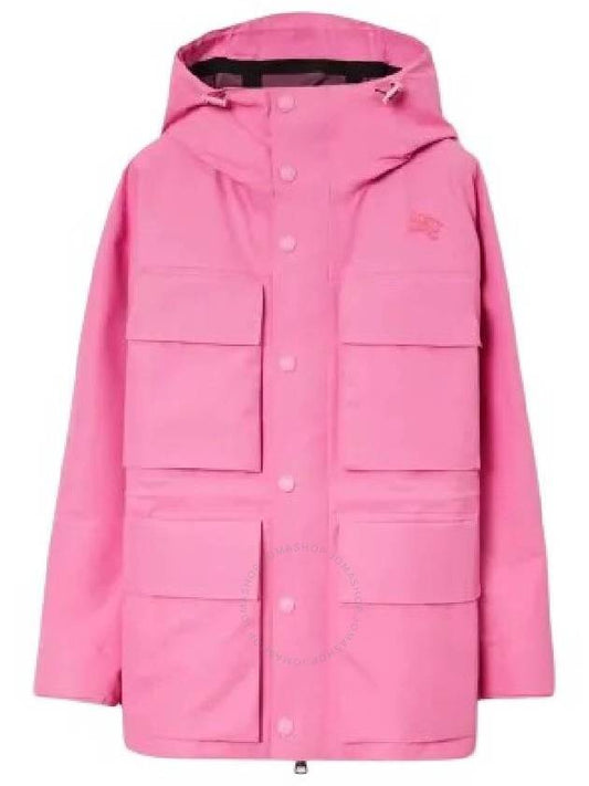Burberry Burberry Men's Bubblegum Pink Brent Equestrian Knight Applique Snow Parka, Size Medium