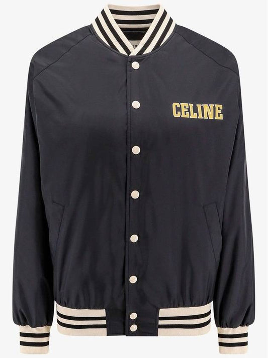 CELINE Paris Teddy Lightweight Nylon Jacket Black
