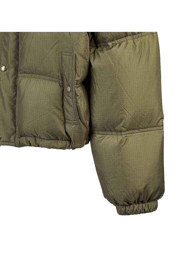 CELINE Triomphe Lightweight Nylon Cropped Down Padding Khaki