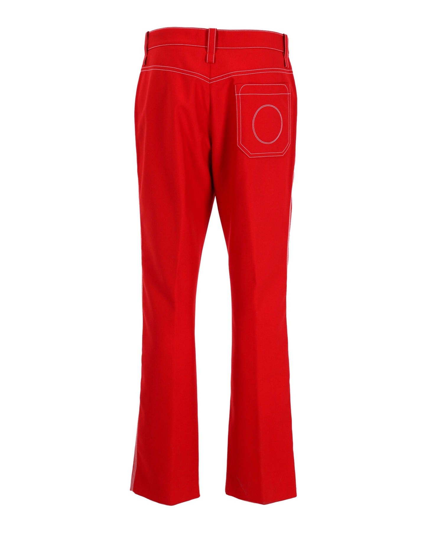 Chloe Boot Cut Trousers in Red Polyester