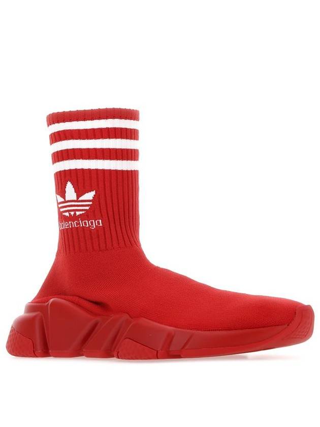 Balenciaga Speed Stretch Knit High Top Sneakers Red