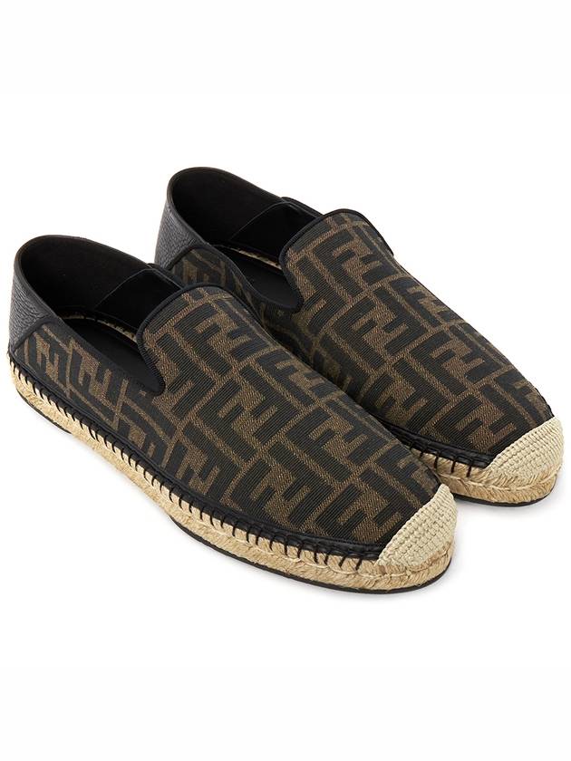 Fendi FF Logo Fabric Espadrilles Brown