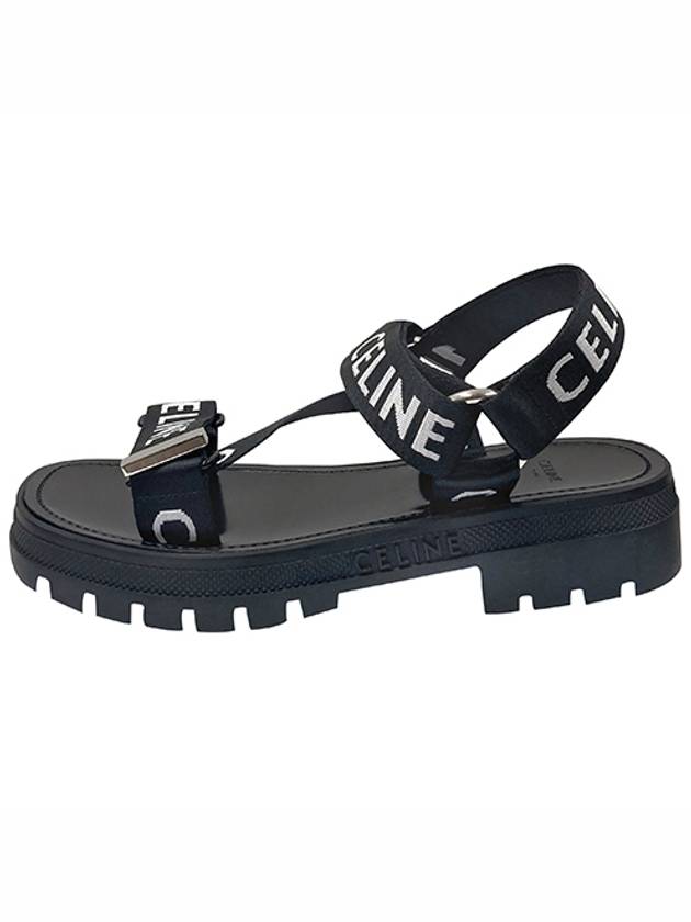 CELINE Leo Strappy Sandals Black