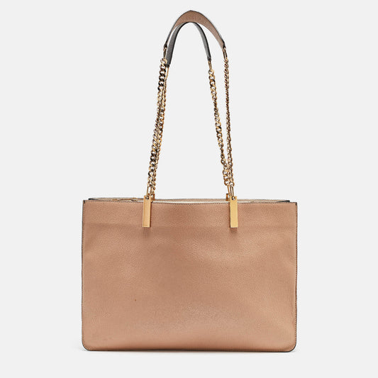 Chloe Tricolor Leather Carey Tote