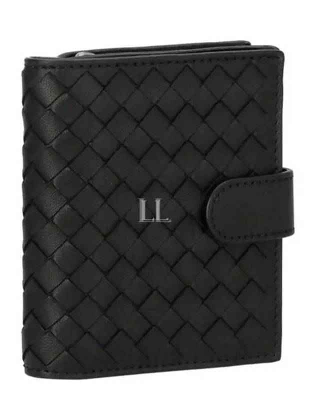 Bottega Veneta Intrecciato Half Wallet Black
