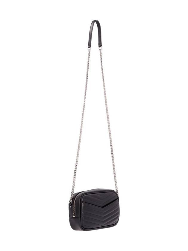Saint Laurent Lou Quilted Leather Mini Cross Bag Black