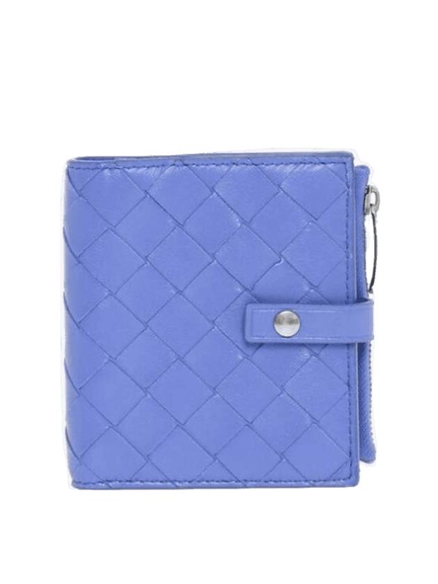 Bottega Veneta Intrecciato Zipper Half Wallet Violet