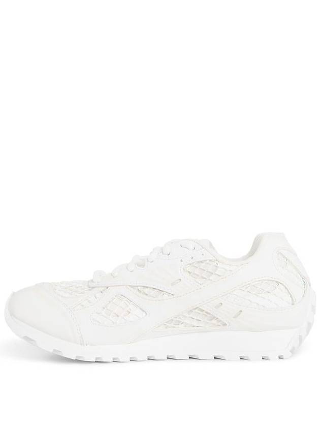 Bottega Veneta Orbit Mesh Rubber Low Top Sneakers Silver White