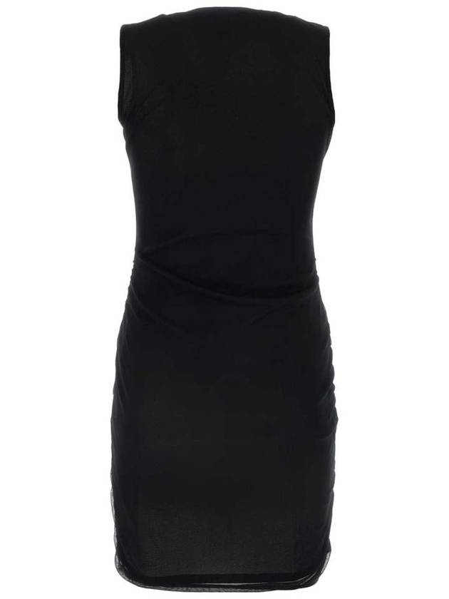 Saint Laurent sleeveless tulle mini dress 779419Y4C07