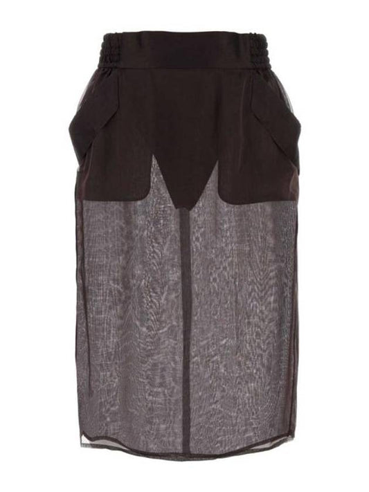 Saint Laurent Short Skirt 769270Y3H91 2041 BROWN