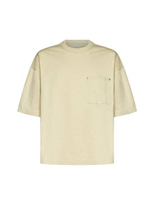 Bottega Veneta Cotton Jersey Short Sleeve T-Shirt Beige